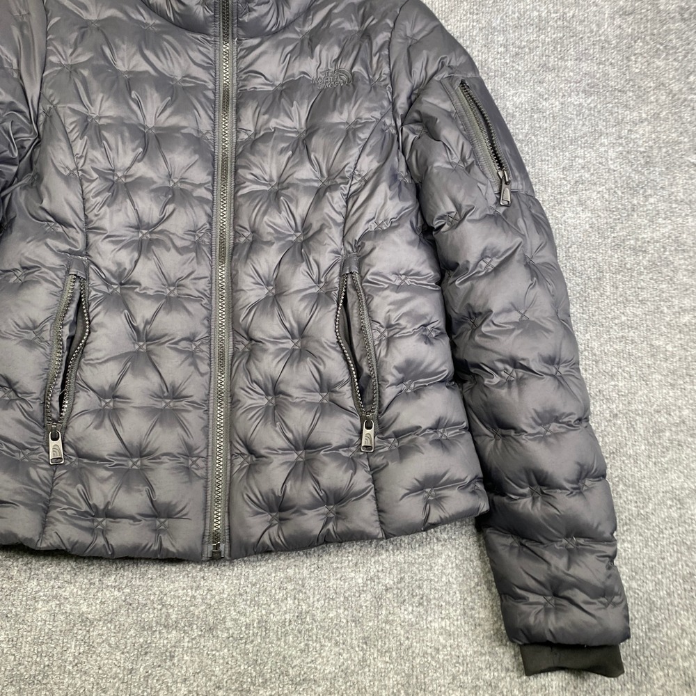 The North Face Womens Black Cross Quilted Down Puffer Jacket Small FA19 Zip Up - Picture 3 of 12